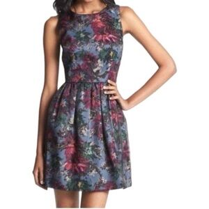 FELICITY & COCO FLORAL FIT & FLARE MINI DRESS